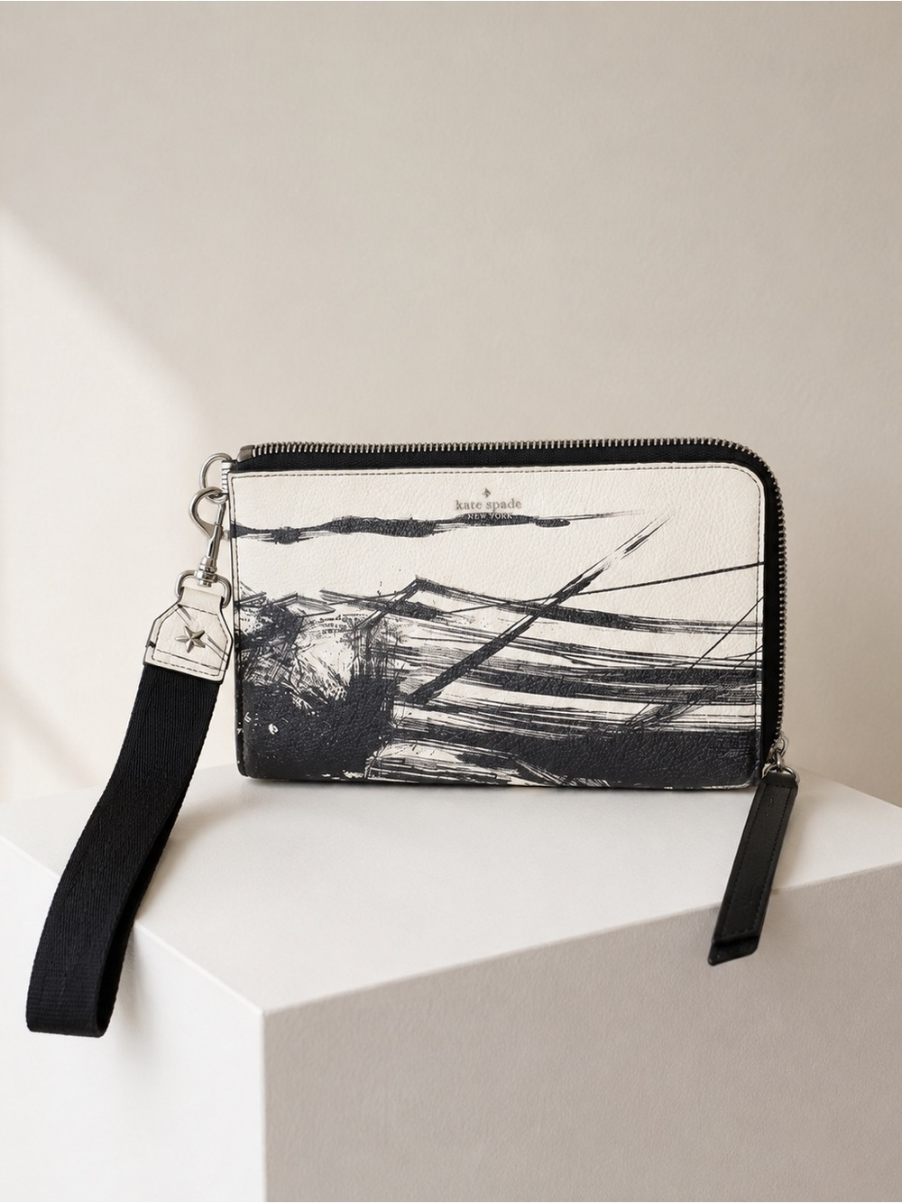 Jimmy Choo Black and White Artistic Clutch